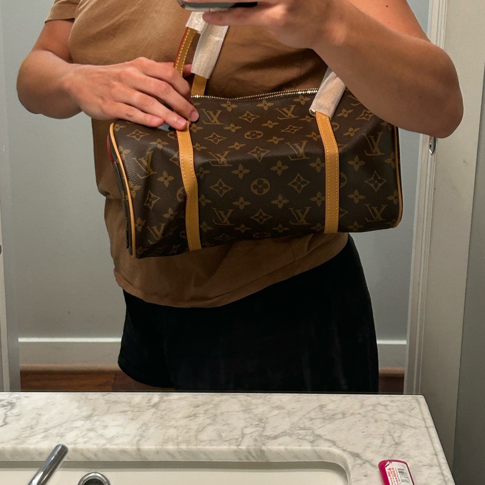 Brown Monogram Cylinder Bag (Papillon 30) - Picture 4 of 6